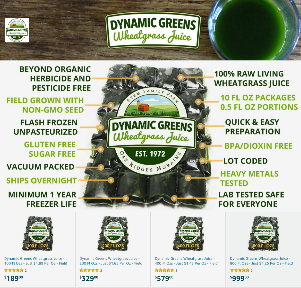 Dynamic Greens: Wheatgrass